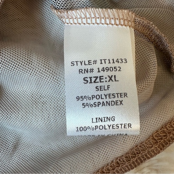 Fashion Nova Women’s Sexy Floral Brown Long Sleeve Bodysuit Size: XL - Picture 7 of 9